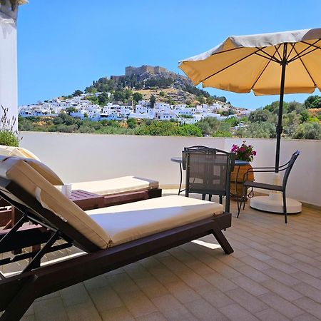 Galini View Apartments Lindos Bagian luar foto