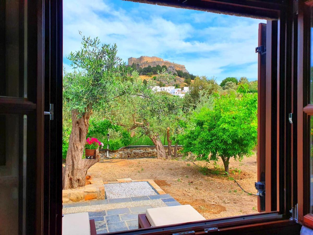 Galini View Apartments Lindos Bagian luar foto