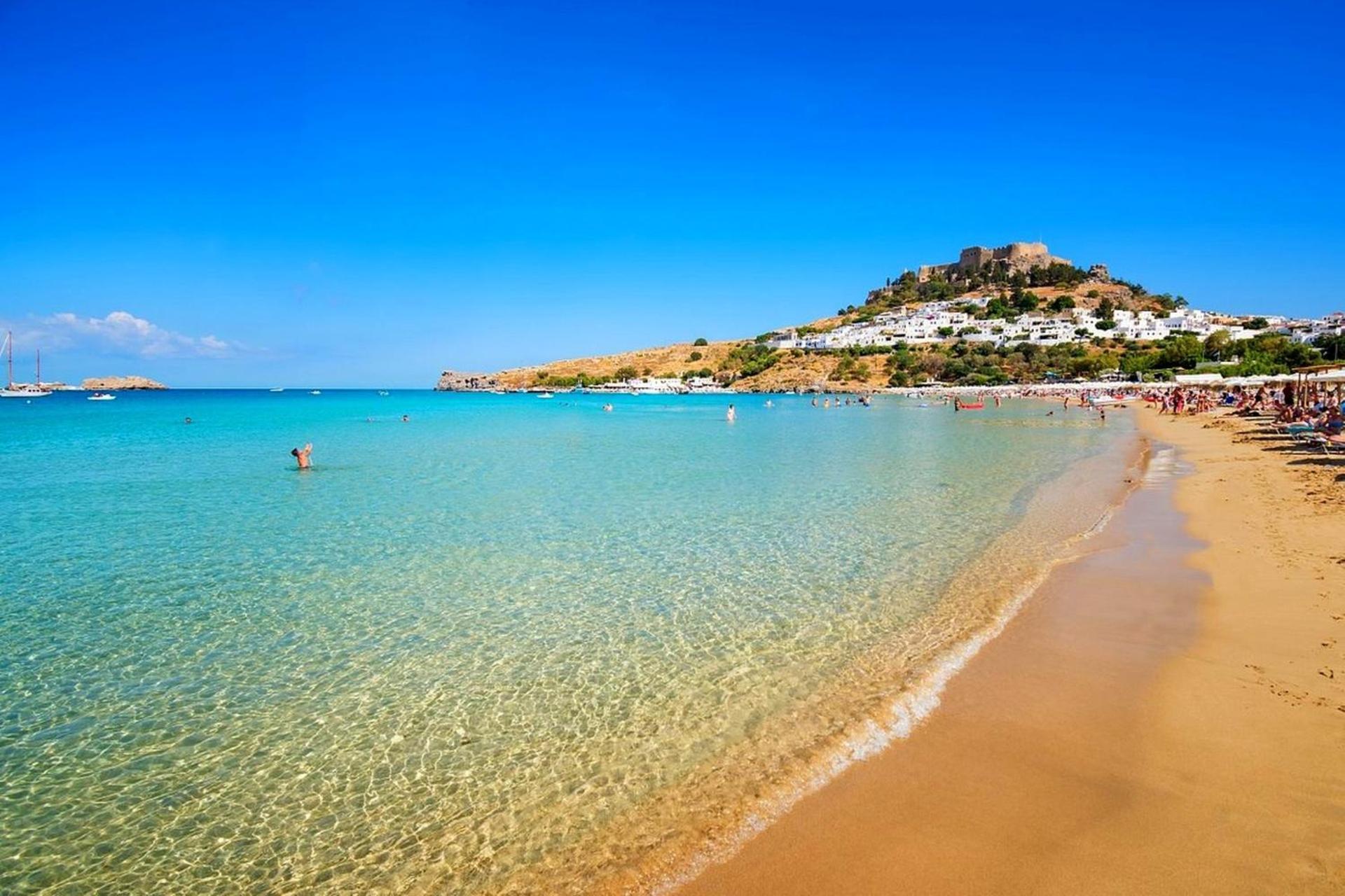 Galini View Apartments Lindos Bagian luar foto