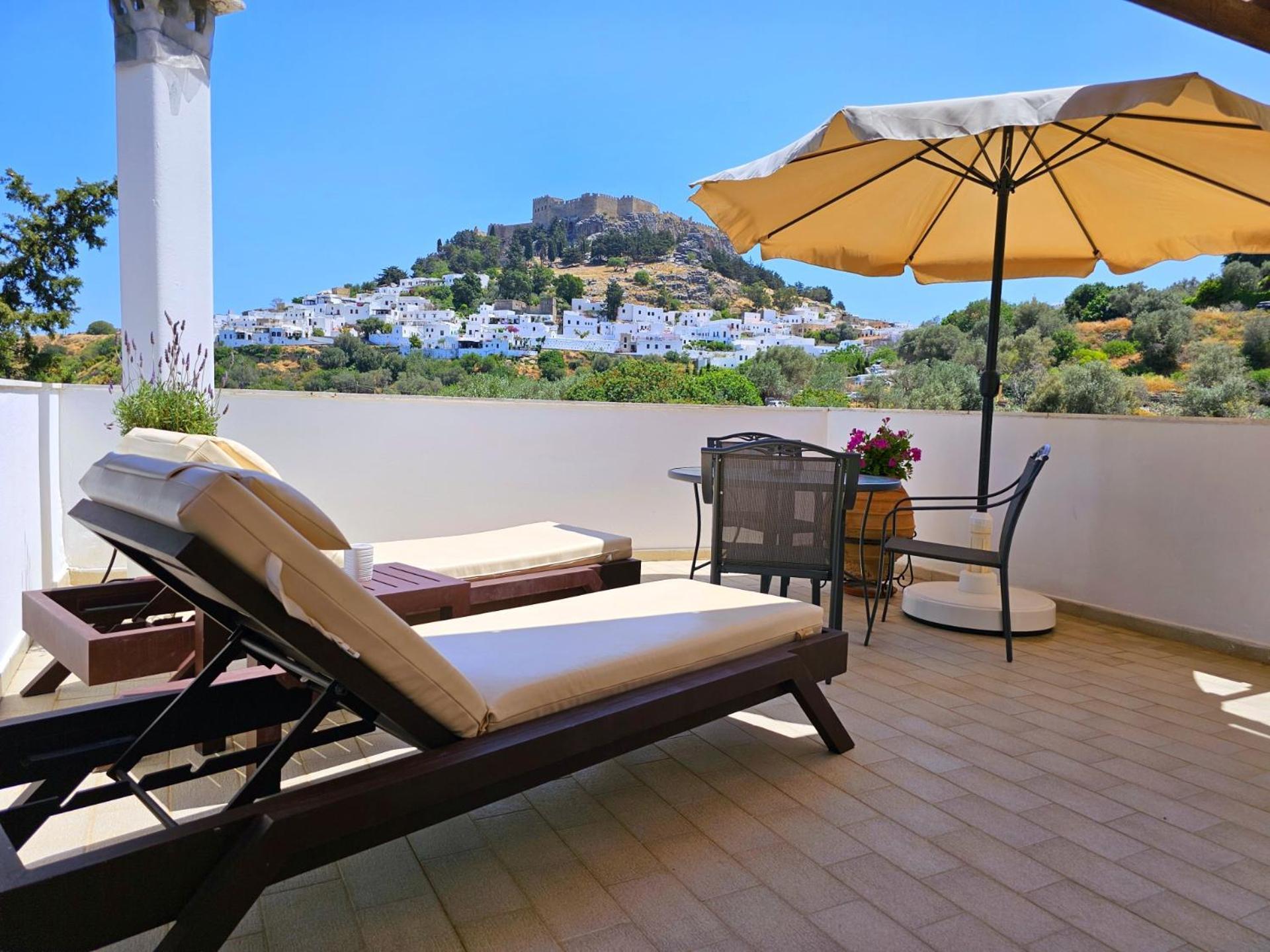 Galini View Apartments Lindos Bagian luar foto