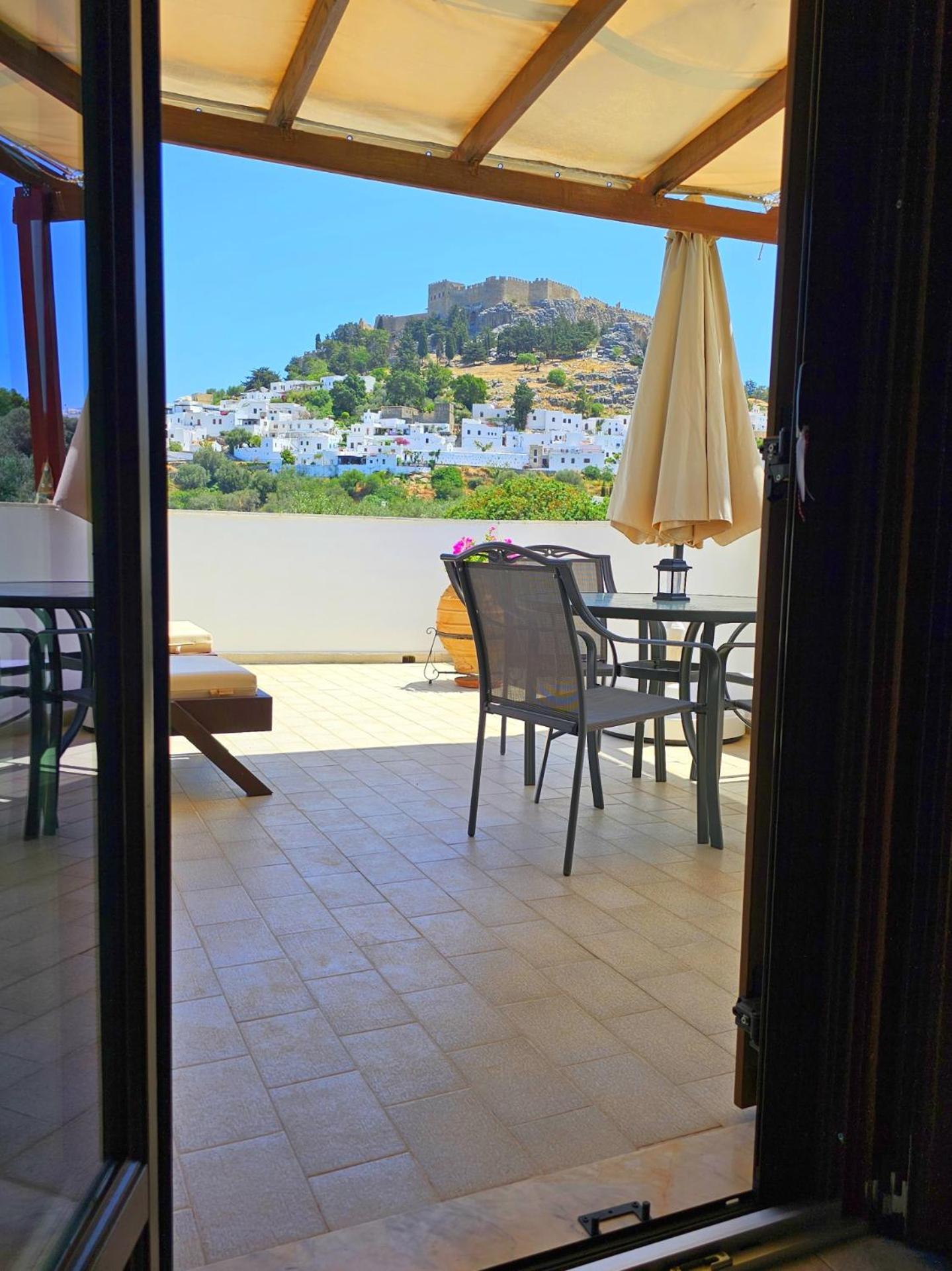 Galini View Apartments Lindos Bagian luar foto