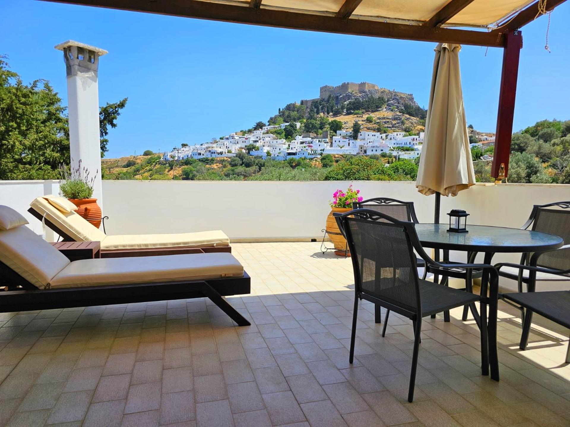 Galini View Apartments Lindos Bagian luar foto