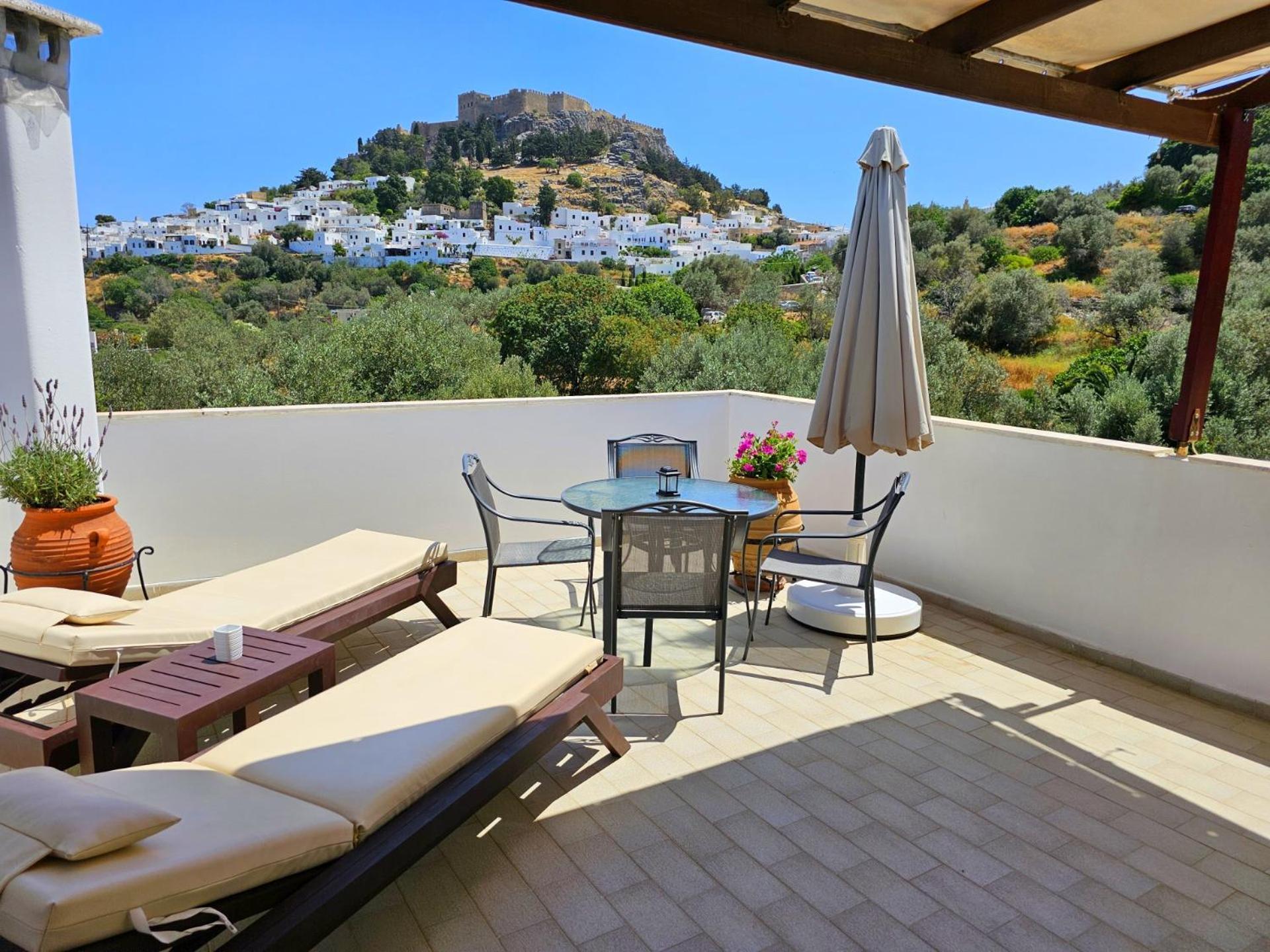 Galini View Apartments Lindos Bagian luar foto