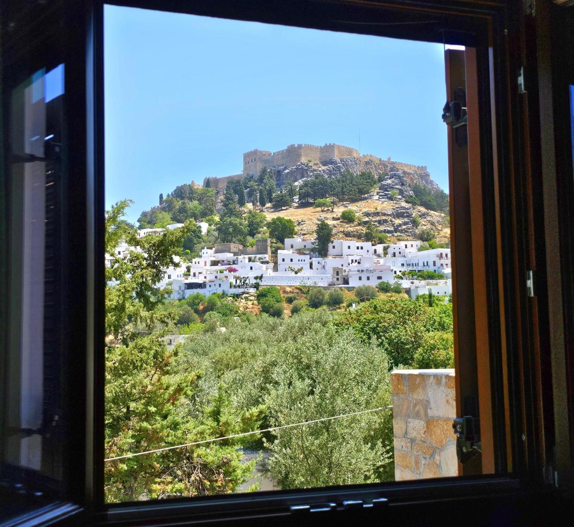 Galini View Apartments Lindos Bagian luar foto