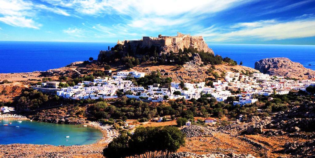 Galini View Apartments Lindos Bagian luar foto