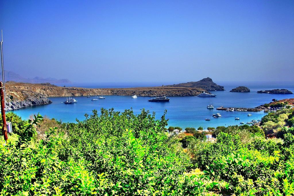 Galini View Apartments Lindos Bagian luar foto