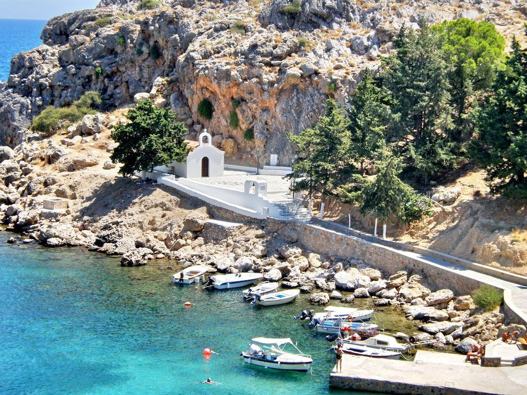 Galini View Apartments Lindos Bagian luar foto