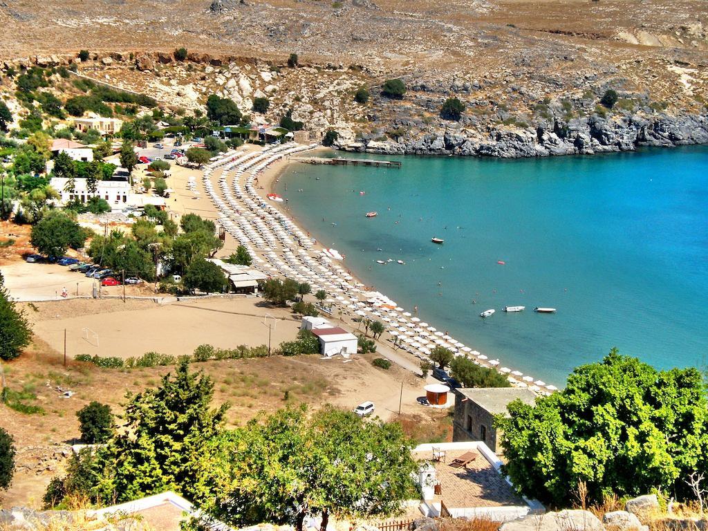 Galini View Apartments Lindos Bagian luar foto